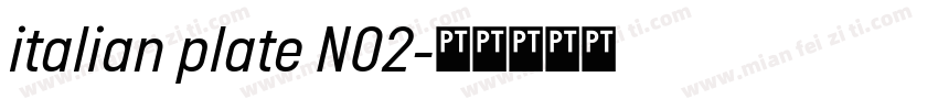 italian plate NO2字体转换